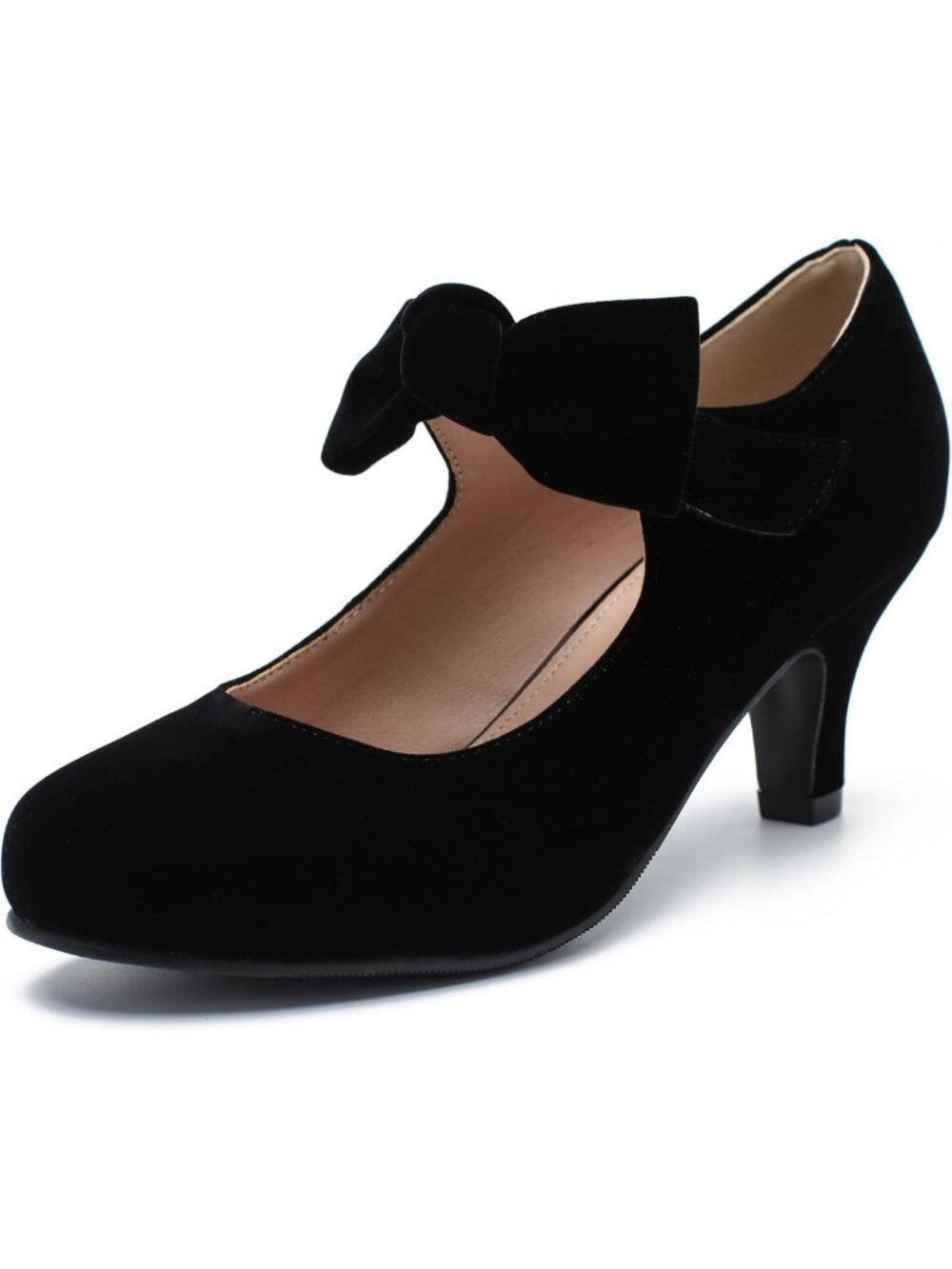 Chic Bow Mary Jane Heels for Women, Round Toe Dress Pumps, Perfect for Any